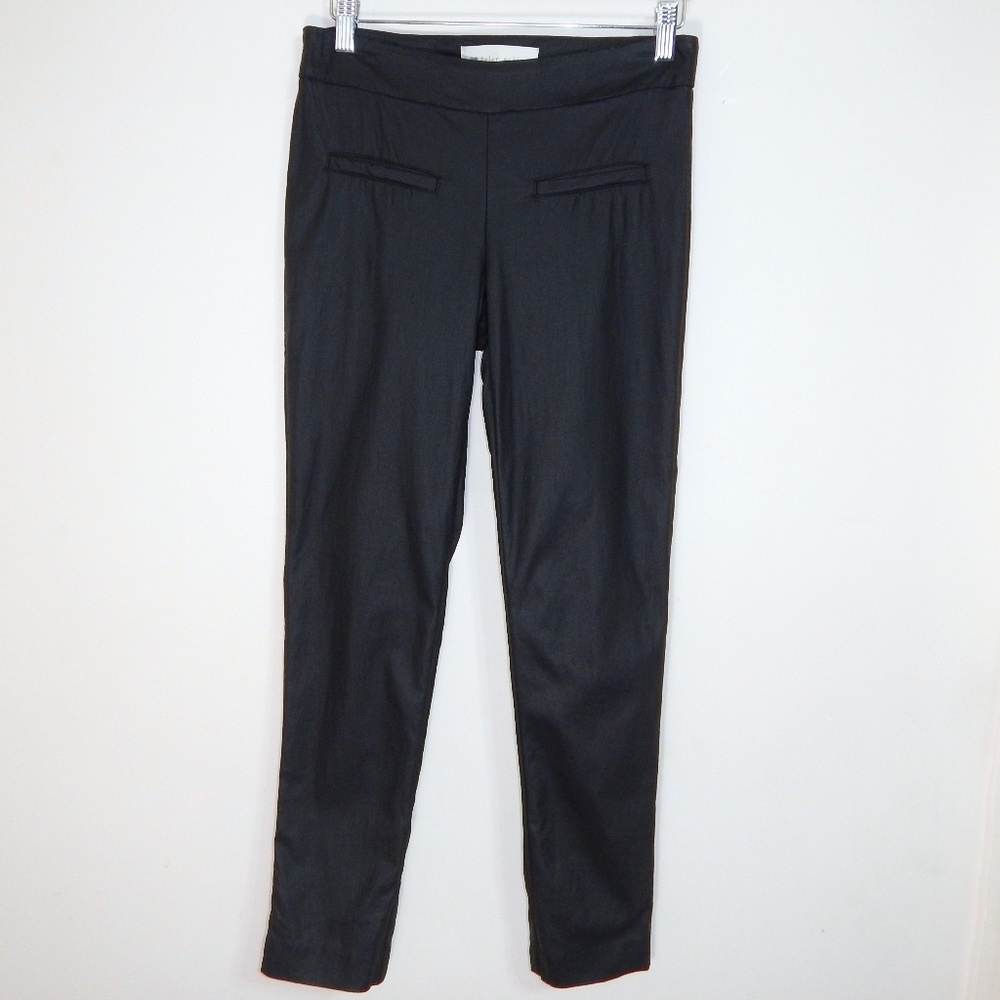 I Love Tyler Madison Mara Waxed Black Pants, Small
